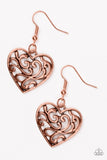 Paparazzi "The Truth HEARTS" Copper Earrings Paparazzi Jewelry