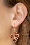 Paparazzi "The Truth HEARTS" Copper Earrings Paparazzi Jewelry