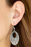 Paparazzi "Flirting With Florals" Silver Earrings Paparazzi Jewelry