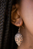 Paparazzi "Adobe Adornment" Copper Earrings Paparazzi Jewelry