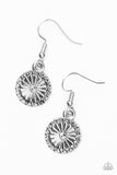 Paparazzi VINTAGE VAULT "Sunflower Summers" Silver Earrings Paparazzi Jewelry