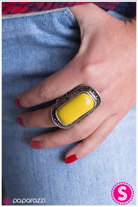 Paparazzi "If I May Be So Bold - Yellow" ring Paparazzi Jewelry