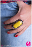 Paparazzi "If I May Be So Bold - Yellow" ring Paparazzi Jewelry