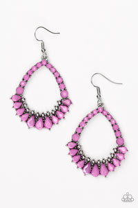 Paparazzi "Crystal Waters" Purple Earrings Paparazzi Jewelry