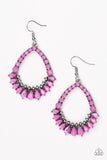 Paparazzi "Crystal Waters" Purple Earrings Paparazzi Jewelry