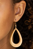 Paparazzi "Straight Up Shimmer" Gold Earrings Paparazzi Jewelry