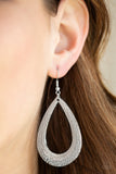 Paparazzi "Straight Up Shimmer" Silver Earrings Paparazzi Jewelry