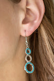 Paparazzi VINTAGE VAULT "Bubble Bustle" Blue Earrings Paparazzi Jewelry