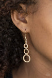 Paparazzi VINTAGE VAULT "Bubble Bustle" Gold Earrings Paparazzi Jewelry