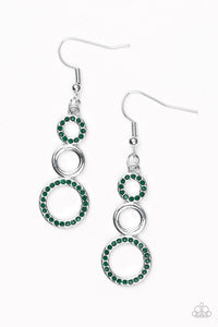 Paparazzi "Bubble Bustle" Green Earrings Paparazzi Jewelry