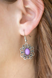 Paparazzi VINTAGE VAULT "First and Foremost Flowers" Purple Earrings Paparazzi Jewelry
