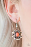 Paparazzi "First and Foremost Flowers" Orange Earrings Paparazzi Jewelry