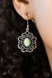 Paparazzi "First and Foremost Flowers" Green Earrings Paparazzi Jewelry