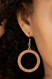 Paparazzi "Bubbly Babe" Copper Earrings Paparazzi Jewelry