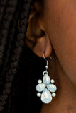 Paparazzi "Wonderland Waltz" White Earrings Paparazzi Jewelry