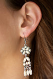 Paparazzi VINTAGE VAULT "Which Way West" White Earrings Paparazzi Jewelry