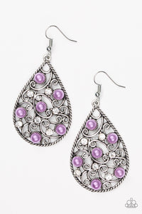 Paparazzi "Glowing Vineyards" Purple Earrings Paparazzi Jewelry