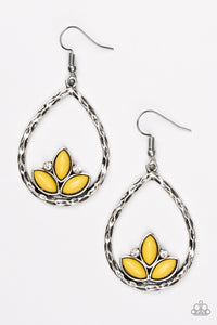 Paparazzi "Lotus Laguna" Yellow Earrings Paparazzi Jewelry