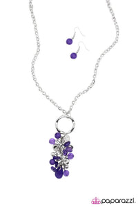 Paparazzi "To the Ends of the Earth" Purple Necklace & Earring Set Paparazzi Jewelry