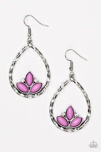 Paparazzi "Lotus Laguna" Purple Earrings Paparazzi Jewelry