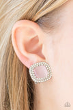 Paparazzi "DEW What I DEW" Pink Clip On Earrings Paparazzi Jewelry
