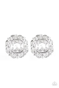 Paparazzi "Starry Starlet" White Post Earrings Paparazzi Jewelry