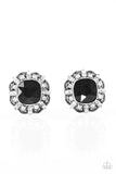 Paparazzi VINTAGE VAULT "Starry Starlet" Black Post Earrings Paparazzi Jewelry