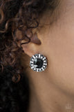 Paparazzi VINTAGE VAULT "Starry Starlet" Black Post Earrings Paparazzi Jewelry