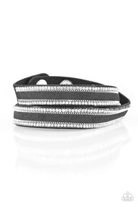 Paparazzi "Going For Glam" Black Wrap Bracelet Paparazzi Jewelry