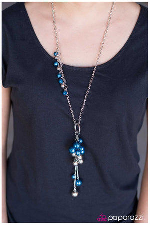 Blue ribbon sale necklace paparazzi