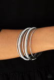 Paparazzi "Pay A Hefty SHINE" Silver Bracelet Paparazzi Jewelry