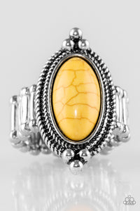 Paparazzi "Summer Sandstone" Yellow Ring Paparazzi Jewelry