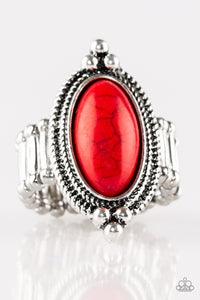 Paparazzi "Summer Sandstone" Red Ring Paparazzi Jewelry