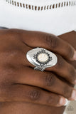 Paparazzi VINTAGE VAULT "Stone Gardens" White Ring Paparazzi Jewelry