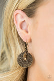 Paparazzi "Majestically Mayan" Brass Earrings Paparazzi Jewelry