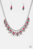 Paparazzi "Jurassic Jamboree" Pink Necklace & Earring Set Paparazzi Jewelry