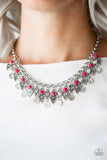 Paparazzi "Jurassic Jamboree" Pink Necklace & Earring Set Paparazzi Jewelry
