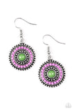 Paparazzi VINTAGE VAULT "Rainbow Riviera" Purple Earrings Paparazzi Jewelry