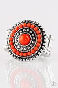 Paparazzi VINTAGE VAULT "Tide Pools" Red Ring Paparazzi Jewelry