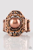 Paparazzi "Pearl Princess" Copper Ring Paparazzi Jewelry