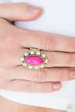 Paparazzi "Beach Bloom" Pink Ring Paparazzi Jewelry