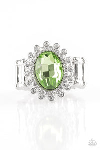 Paparazzi VINTAGE VAULT "Castle Chic" Green Ring Paparazzi Jewelry