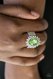 Paparazzi VINTAGE VAULT "Castle Chic" Green Ring Paparazzi Jewelry