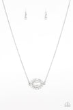 Paparazzi "Stardom Shine" White Necklace & Earring Set Paparazzi Jewelry