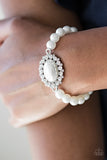 Paparazzi "Starry-Eyed Starlet" White Bracelet Paparazzi Jewelry