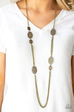 Paparazzi VINTAGE VAULT "A Force Of Nature" Brass Necklace & Earring Set Paparazzi Jewelry