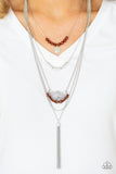 Paparazzi VINTAGE VAULT "Malibu Mixer" Brown Necklace & Earring Set Paparazzi Jewelry