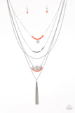 Paparazzi VINTAGE VAULT "Malibu Mixer" Orange Necklace & Earring Set Paparazzi Jewelry