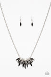 Paparazzi "Crown Couture" Black Necklace & Earring Set Paparazzi Jewelry