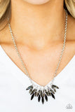 Paparazzi "Crown Couture" Black Necklace & Earring Set Paparazzi Jewelry